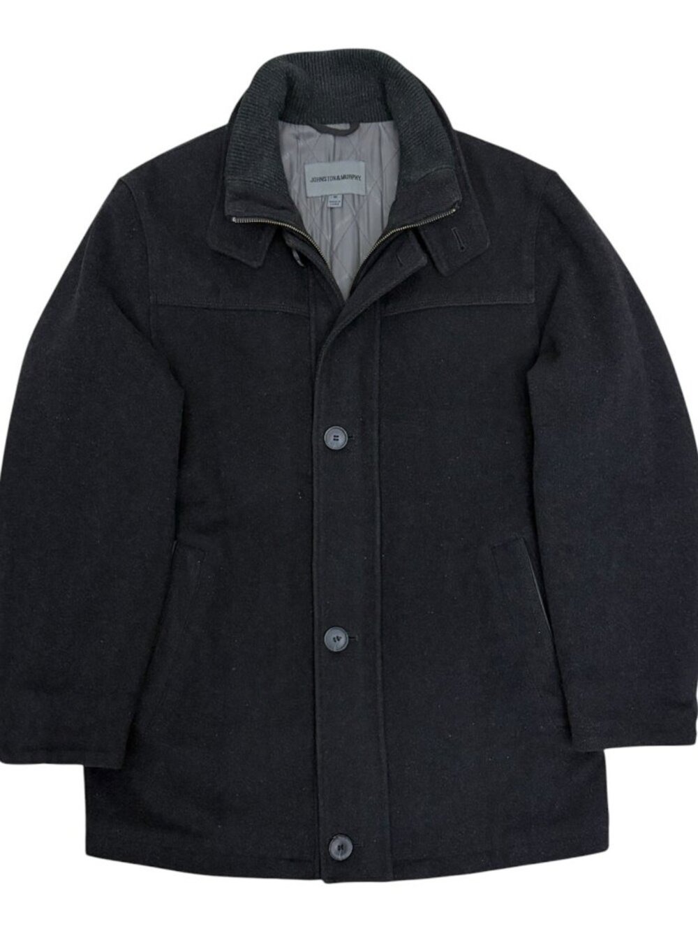 JOHNSTON & MURPHY Pea Coat Business Casual Luxury Designer Jacket Mens Medium